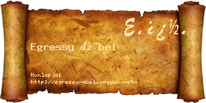 Egressy Ábel névjegykártya