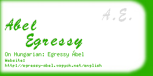 abel egressy business card